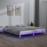 LED Bed Frame White 180x200 cm Super King Size Solid Wood Colour white Size 180 x 200 cm 