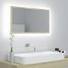 LED Bathroom Mirror Sonoma Oak 80x8.5x37 cm - Modern Style