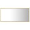 LED Bathroom Mirror Sonoma Oak 80x8.5x37 cm - Modern Style