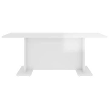 Modern High Gloss White Coffee Table - 103.5x60x40 cm