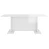 Modern High Gloss White Coffee Table - 103.5x60x40 cm