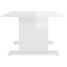 Modern High Gloss White Coffee Table - 103.5x60x40 cm