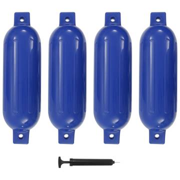 Boat Fender 4 pcs Blue 51x14 cm PVC - Durable Protection