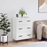 Sideboard High Gloss White 69.5x34x90 cm Engineered Wood Colour high gloss white Quantity in Package 1 