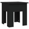 Stylish Black Coffee Table | 40x40x42 cm Engineered Wood