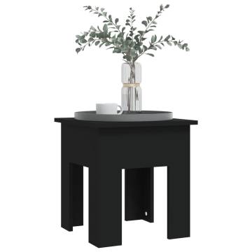 Stylish Black Coffee Table | 40x40x42 cm Engineered Wood