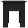 Stylish Black Coffee Table | 40x40x42 cm Engineered Wood