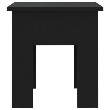 Stylish Black Coffee Table | 40x40x42 cm Engineered Wood