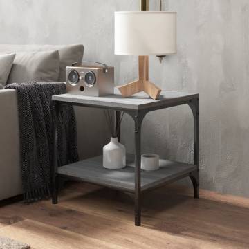 Industrial Grey Sonoma Side Table | 40x40x40 cm | Hipomarket