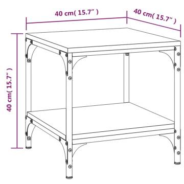 Industrial Grey Sonoma Side Table | 40x40x40 cm | Hipomarket