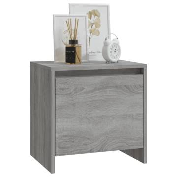 Elegant Grey Sonoma Bedside Cabinets - Set of 2