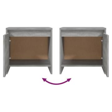 Elegant Grey Sonoma Bedside Cabinets - Set of 2