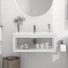 Wall-mounted Bathroom Washbasin Frame - White Iron 79x38 cm