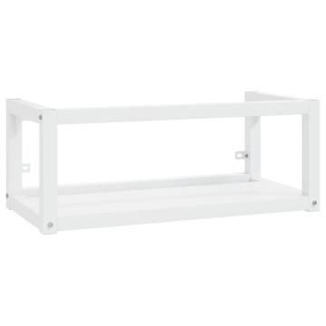 Wall-mounted Bathroom Washbasin Frame - White Iron 79x38 cm