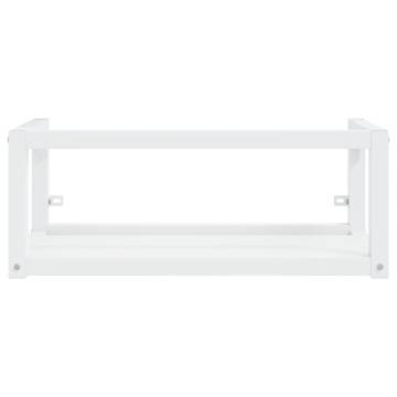 Wall-mounted Bathroom Washbasin Frame - White Iron 79x38 cm