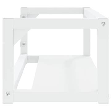 Wall-mounted Bathroom Washbasin Frame - White Iron 79x38 cm