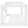 Wall-mounted Bathroom Washbasin Frame - White Iron 79x38 cm