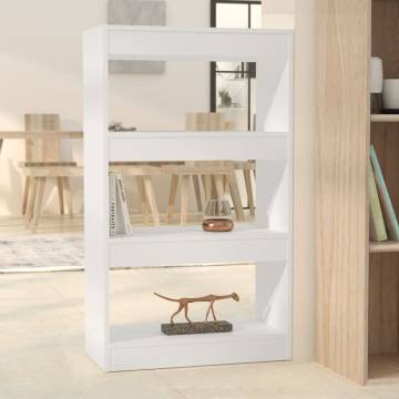 Book Cabinet/Room Divider - White Engineered Wood 60x30x103 cm