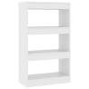 Book Cabinet/Room Divider - White Engineered Wood 60x30x103 cm