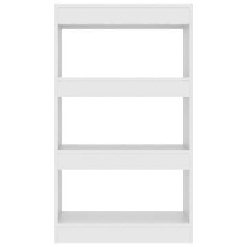 Book Cabinet/Room Divider - White Engineered Wood 60x30x103 cm