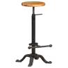 Stylish Bar Stools Set - Cast Iron & Reclaimed Wood