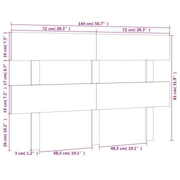 Solid Pine Bed Headboard 144x3x81 cm - Stylish & Comfortable