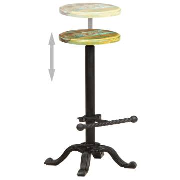 Stylish Bar Stools Set - Cast Iron & Reclaimed Wood