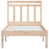 Small Single Bed Frame 75x190 cm - Solid Pine Wood