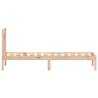 Small Single Bed Frame 75x190 cm - Solid Pine Wood