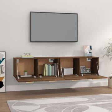 Wall Cabinets 2 pcs Brown Oak - Stylish & Practical Storage