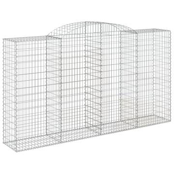 Buy Arched Gabion Baskets - 20 pcs Galvanised Iron 300x50 cm