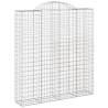 Arched Gabion Baskets - 14 pcs Galvanised Iron | HiPo Market