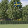 Sweden Flag and Pole 6.23 m Aluminium Size 6.23 m Flag sweden 