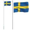 Sweden Flag & Pole 6.23m Aluminium - Durable National Flag Set