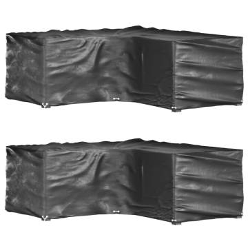 L-Shaped Garden Furniture Covers - 2 pcs, 185x185x70 cm