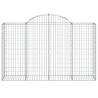 Arched Gabion Baskets - 50 pcs Galvanised Iron | Hipomarket