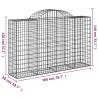 Arched Gabion Baskets - 50 pcs Galvanised Iron | Hipomarket