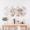 Stylish Wall Mirror with LED Lights - 45x100 cm Oval Design