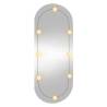 Stylish Wall Mirror with LED Lights - 45x100 cm Oval Design