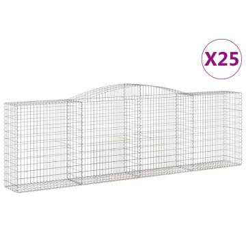 Arched Gabion Baskets - 25 pcs, Durable Galvanised Iron