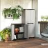 Keter Low Storage Cabinet in Planet Grey and Black - Stylish & Secure