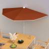 Garden Half Parasol with Pole 180x90 cm Terracotta Colour terracotta Quantity in Package 1 