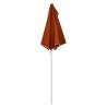 Garden Half Parasol with Pole 180x90 cm - Terracotta Shade