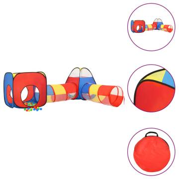 Multicolour Children Play Tent with Tunnels | Hipomarket UK