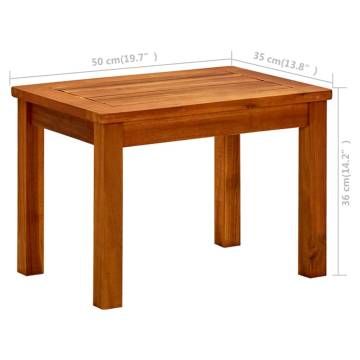 Garden Coffee Table 50x35x36 cm - Solid Acacia Wood