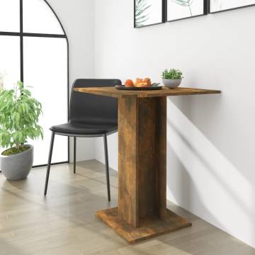 Stylish Bistro Table - Smoked Oak 60x60 cm | HiPo Market