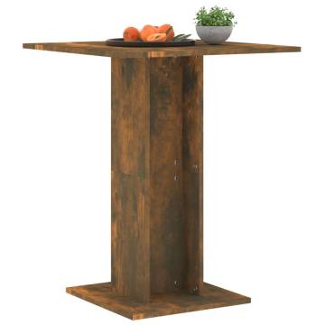 Stylish Bistro Table - Smoked Oak 60x60 cm | HiPo Market