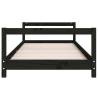 Kids Bed Frame Black 90x200 cm - Solid Pine Wood | HipoMarket