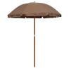 Parasol with Steel Pole 180 cm Taupe Colour taupe Size 180 cm Quantity in Package 1 