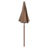 Parasol with Steel Pole 180 cm Taupe - UV Protection